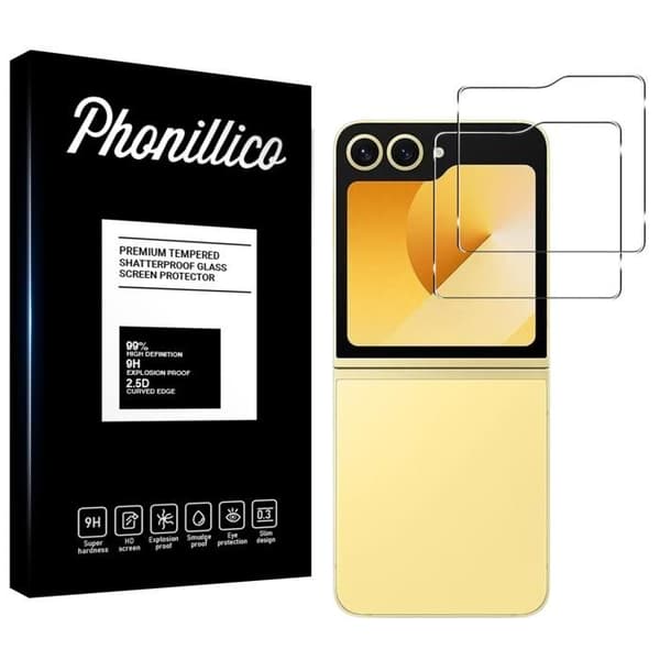 Härdat glas för Samsung Galaxy Z FLIP 6 [Pack 2] Skyddande skärmskydd Phonillico®