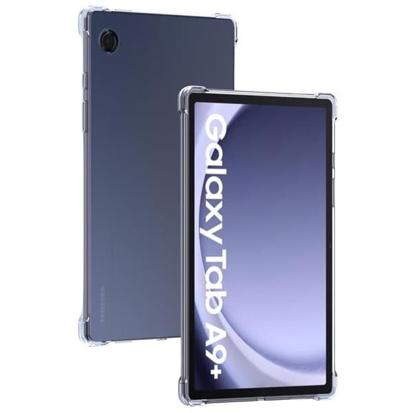 Coque + 2 härdade glas för Samsung Galaxy Tab A9 PLUS 2023 - Stöttåligt skydd Transparent Phonillico