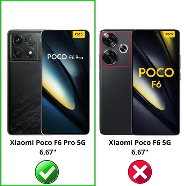 Filmskydd för skärm - Phonillico - Xiaomi Poco F6 Pro 5G - Pack om 2 - Härdat glas - Repbeständigt