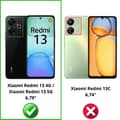 Miniatyrbild 2 av 5: Skyddsfilm - Phonillico - Härdat glas - Paket 2 - Kompatibel med Xiaomi Redmi 13 - Repåresistent
