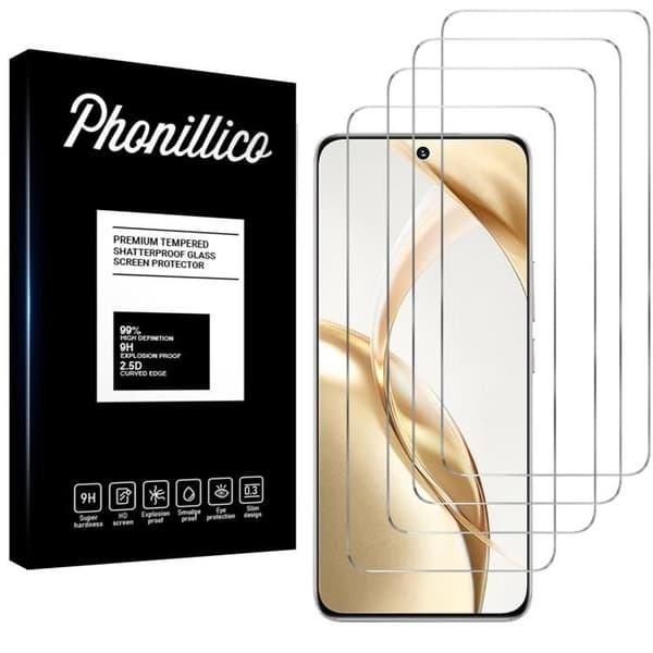 Filmgardin skydd för skärm - Phonillico - Honor 200 5G - 4-pack - Härdat glas - Repbeständig