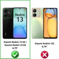 Miniatyrbild 2 av 5: Skyddskamera - Phonillico - Xiaomi Redmi 13 - Härdat glas - Paket med 2 - Represistent