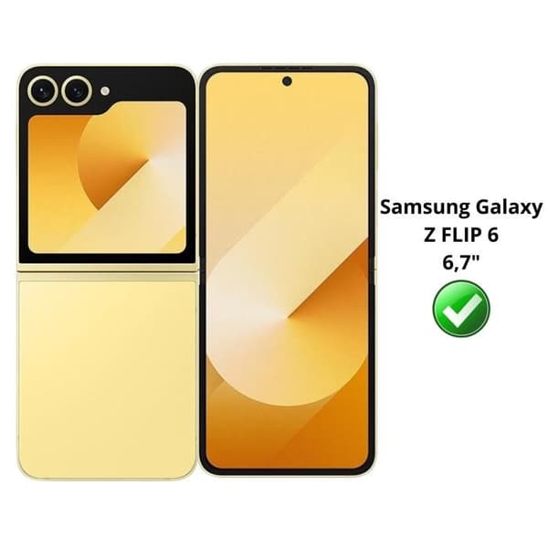 Skärmskydd - Phonillico® - Samsung Galaxy Z FLIP 6 - Härdat glas - Paket med 2 - Repbeständigt