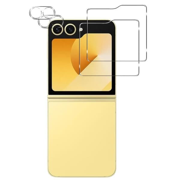 Skärmskydd - Phonillico® - Samsung Galaxy Z FLIP 6 - Härdat glas - Paket med 2 - Repbeständigt