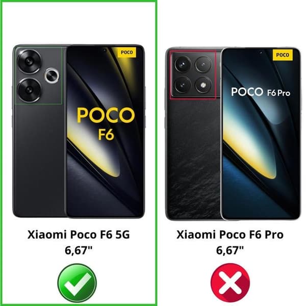 Film skydd för skärm - Phonillico - Xiaomi Poco F6 5G - Pack om 2 - Härdat glas - Repbeständig