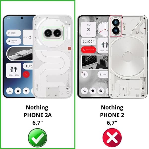 Film av härdat glas för Nothing Phone 2a [Pack 2] Skärmskydd Phonillico®