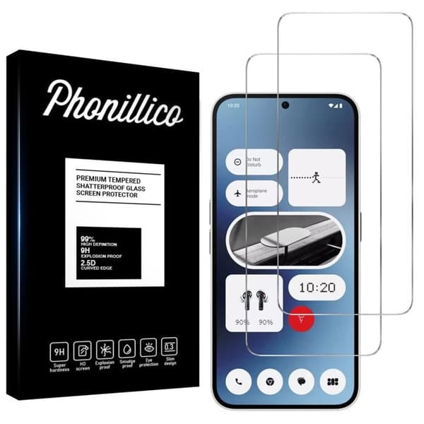 Film av härdat glas för Nothing Phone 2a [Pack 2] Skärmskydd Phonillico®