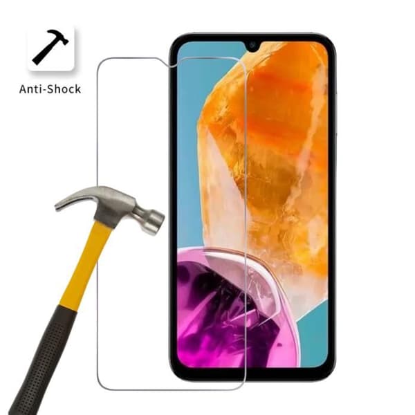 Skärmskydd - Phonillico - Samsung Galaxy M15 5G - Paket med 2 - Härdat glas - Transparent