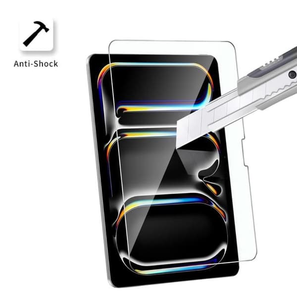 Härdat Glas - Phonillico - iPad Pro 2024 11 tum - Pack av 2 - Riptålig - Wipes ingår