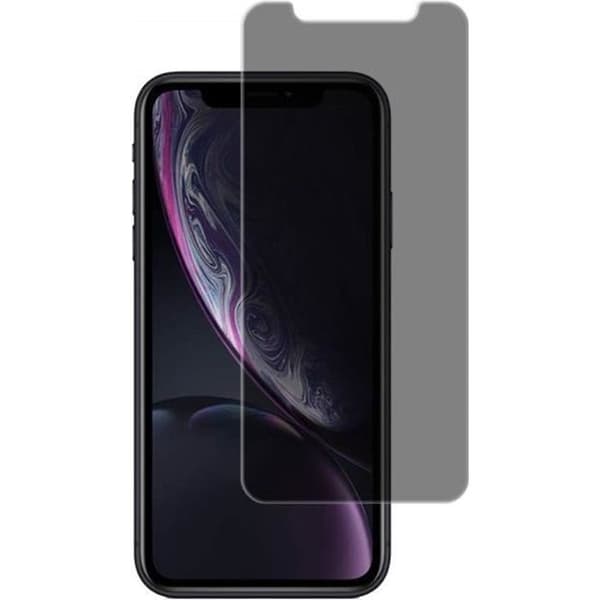 Härdat glas för iPhone 11 - Svart anti-spion skyddsglas Phonillico®