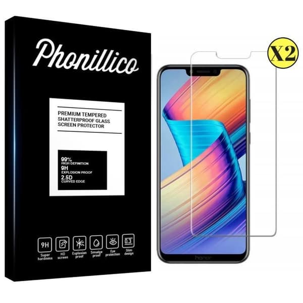 Skärmskydd - Phonillico® - Huawei HONOR PLAY - Pack av 2 - Härdat glas - Rep-resistant