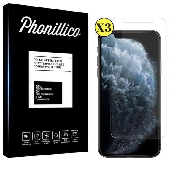 Film Vitre Skydd Ekran - Phonillico® - Pack av 3 - Härdat Glas - Ultra Starkt - iPhone 11 PRO