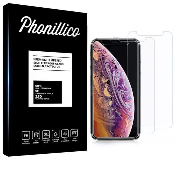 Verre Härdat [Kompatibel med Apple iPhone XS MAX] [Pack 2] Ultra Resistenta Skärmskydd [Phonillico®]