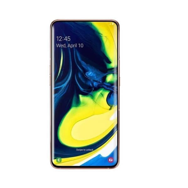Härdat Glas - Phonillico® - Samsung Galaxy A80 - Transparent - Svart Kant - Rep-resistant