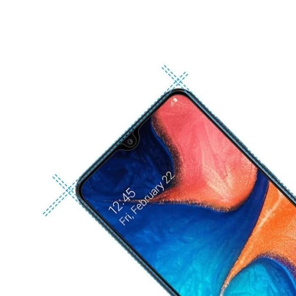 Härdat glas - Phonillico® - Samsung Galaxy A20E - Pack om 3 - Transparent - Svart kant - Rep resistant