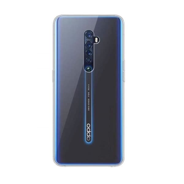 Skyddande skal - Phonillico® - OPPO RENO 2 - Mjuk silikon - Härdat glas - Ultranätt