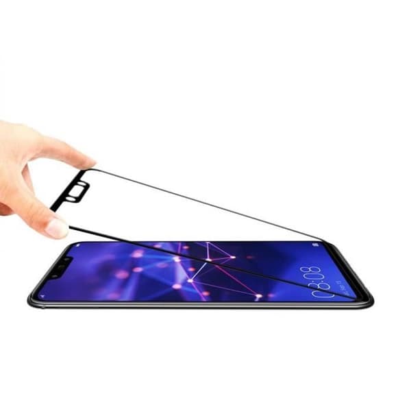 Härdat glas - Phonillico® - Huawei MATE 20 LITE - Pack med 2 - Transparent - Svart kant