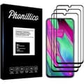Miniatyrbild 1 av 4: Härdat glas - Phonillico® - Samsung Galaxy A40 - Pack om 3 - Transparent - Svart kant - Repbeständig