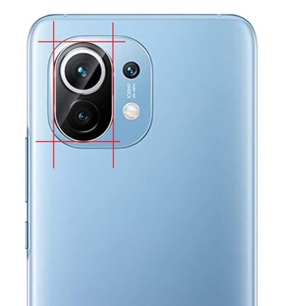 Skyddande Kamera Transparent för Xiaomi MI 11 5G [Pack av 2] Härdat glas Linsskydd Bakre Kamera Film Phonillico®