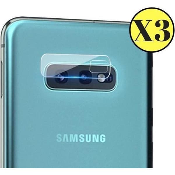 Lot om 3 Tempererade glas skydd för kamera för Samsung Galaxy S10e - Skyddande film för bakre kameralinse