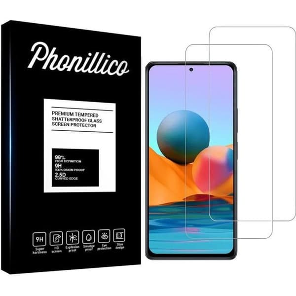Härdat glas för Xiaomi REDMI NOTE 10 PRO [Pack 2] Skärmskydd Film Phonillico®