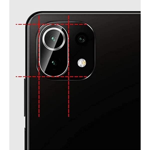 Skyddskamera Transparent för Xiaomi MI 11 LITE [Set om 2] Härdat glas Kameraobjektiv Bakre Film Phonillico®