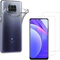 Miniatyrbild 1 av 4: Fodral för Xiaomi MI 10T LITE 5G och 2 Härdat Glas - Mjukt Silikonskyddsfilm Glas Skärmskydd Phonillico®