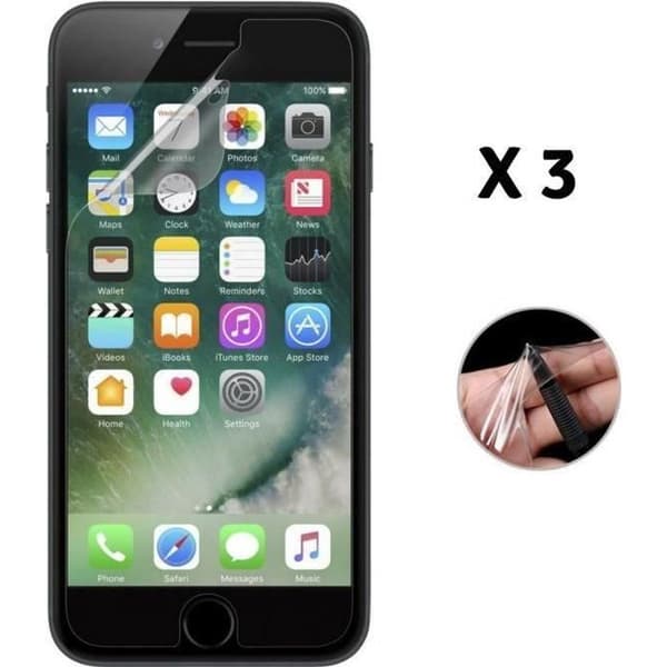 Skyddsglas - Phonillico - iPhone SE 2020 - Pack om 3 - Ultratunn - Repellerande mot repor