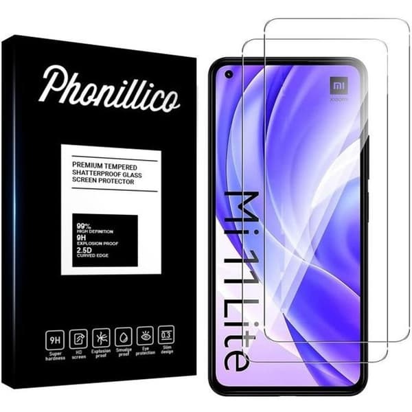 Härdat Glas för Xiaomi MI 11 LITE [Pack 2] Skärmskyddsfilm Phonillico®