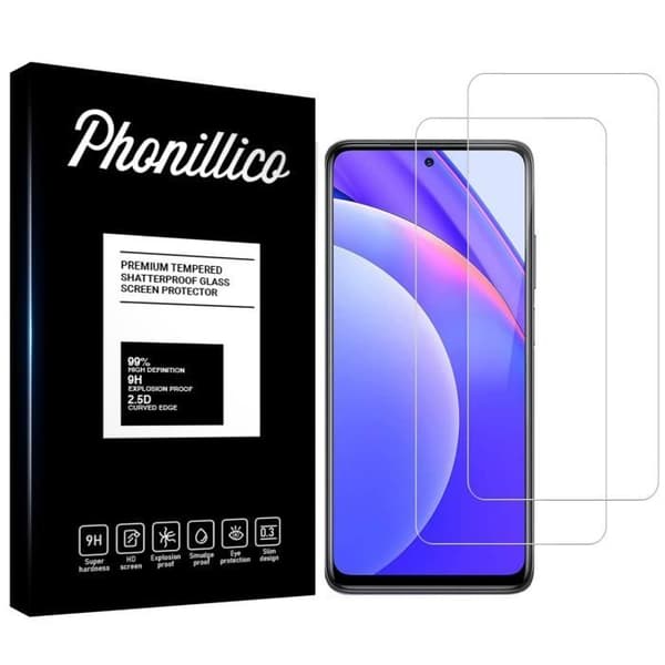 Härdat Glas för Xiaomi MI 10T LITE 5G [Pack 2] Skärmskydd Film Phonillico®