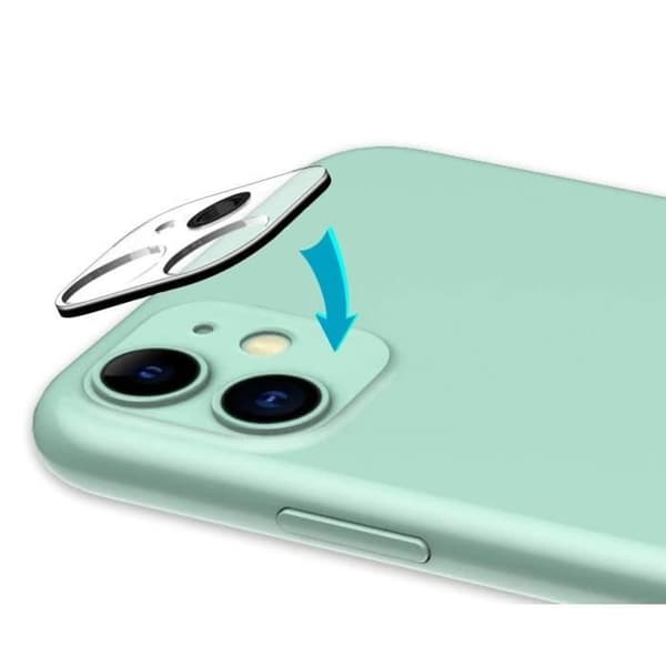 Skyddskamera - Phonillico - iPhone 11 - Paket med 2 - Härdat glas - Represistent