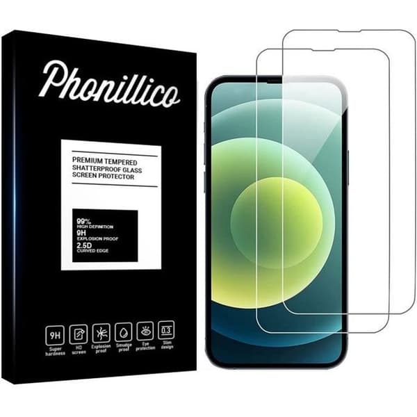 Härdat Glas för iPhone 13 - iPhone 13 PRO - (6,1") [Paket 2] Skärmskydd Film Phonillico®