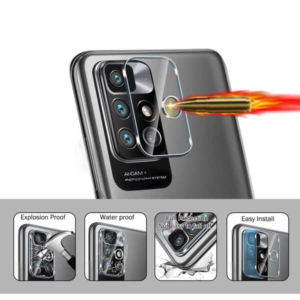 Skyddskamera för Xiaomi REDMI 10 4G [Paket med 2] Härdat Glas Bakre Kameraskydd Film Phonillico®