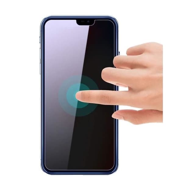 Härdat Glas för iPhone 13 - iPhone 13 PRO (6,1") [Pack 2] Svart Antispion Film Skärmskydd Phonillico®