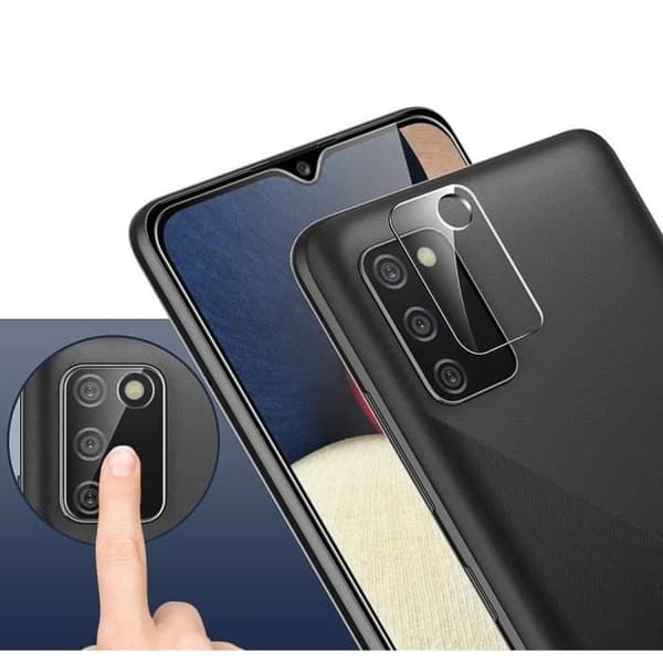 Skyddskamera Transparent för Samsung A03S [2-pack] Härdat glas Lins Bakre Kamera Film Phonillico®