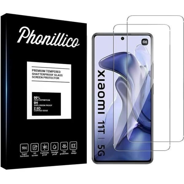 Härdat glas för Xiaomi 11T 5G - 11T PRO 5G [Pack 2] Skärmskydd Phonillico®