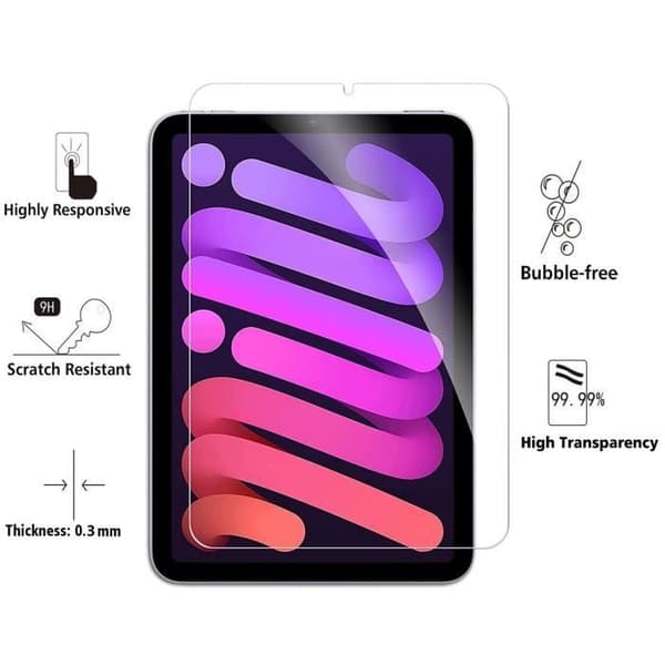 Härdat Glas för iPad MINI 6 (8,3 tum modell 2021) [Pack 2] Skärmskydd Film Mot Repor [Set av 2] Phonillico®
