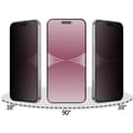 Miniatyrbild 3 av 4: Härdat Glas för iPhone 15 PLUS [Pack 4] Svart Anti-Spion Film Skärm Skydd Phonillico®
