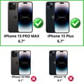 Miniatyrbild 2 av 4: Härdat Glas för iPhone 15 PLUS [Pack 4] Svart Anti-Spion Film Skärm Skydd Phonillico®