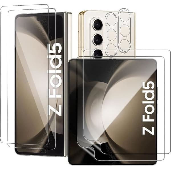 Skärm- och kameraskydd för Samsung Galaxy Z FOLD 5 [Pack 2] Ultra tunn repbeständig skyddare Phonillico®
