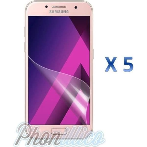Filmskydd Ecran - Phonillico® - Samsung Galaxy A3 2017 - 5-pack - Mjuk plast - Rosa