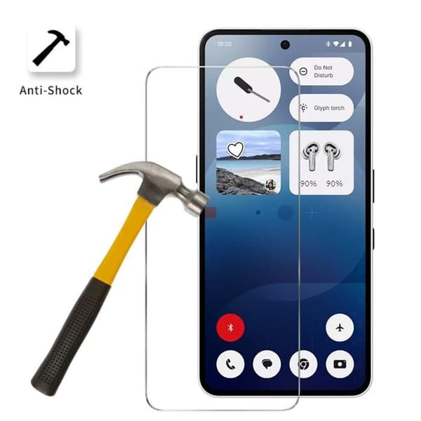 Härdat Glas - Phonillico® - Nothing Phone 3a - Förpackning med 2 - Repavvisande - Transparent