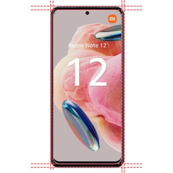 Härdat Glas för Xiaomi Redmi Note 12 4G [Pack 2] Skärmskydd Film Phonillico®