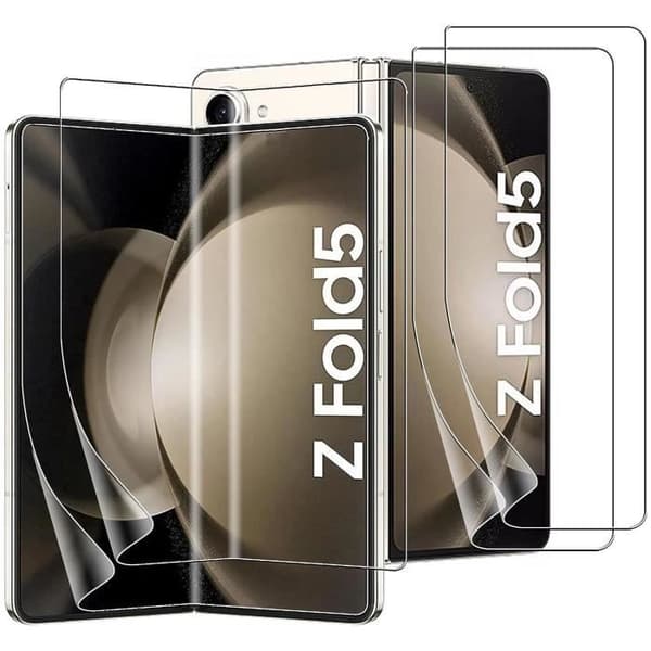 Skyddsskärm i plast för Samsung Galaxy Z FOLD 5 [Pack 2] Resistenta repfria ultratunna skyddare Phonillico®