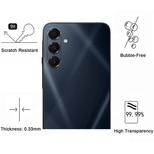 Skyddskamera - Phonillico® - Samsung Galaxy A16 4G/5G - Härdat glas - Paket med 2 - Repbeständig
