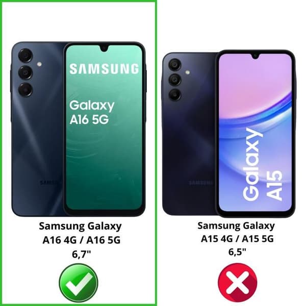 Skärmskydd - Phonillico - Härdat glas - Samsung Galaxy A16 4G/5G - Pack om 4 - Repellerande mot repor