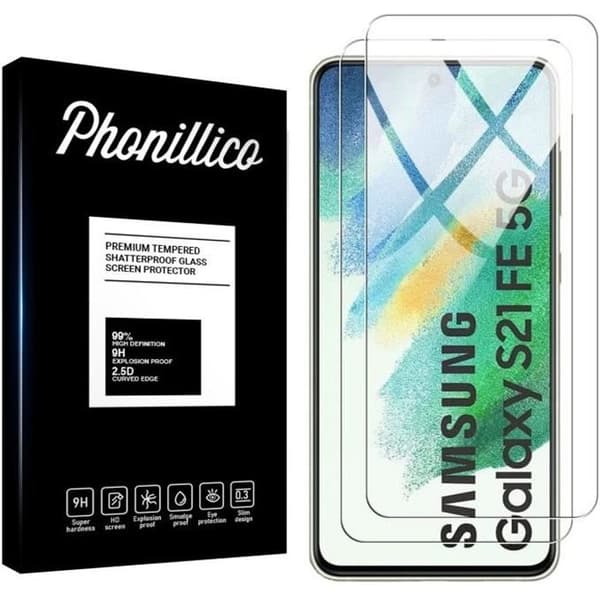 Härdat Glas för Samsung S21 FE 5G [Pack 2] Skärmskyddsfilm Phonillico®