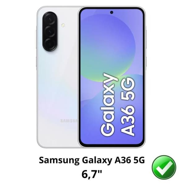 Skyddskamera - Phonillico® - Samsung Galaxy A36 5G - Paket med 2 - Härdat glas - Repbeständig