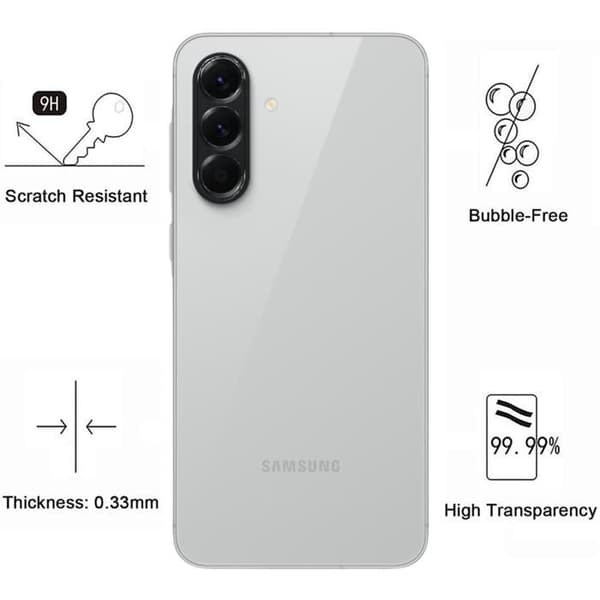 Härdat Glas - Phonillico® - Samsung Galaxy A56 5G - Pack 2 - Skydd för Skärm och Kamera - Resistens mot Repor