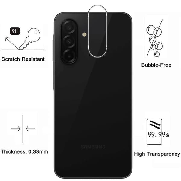 Härdat Glas - Phonillico® - Samsung Galaxy A26 5G - Pack 2 - Skärm- och Kameraskydd - Repellerande